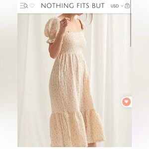 Nothing fits but peach floral dress